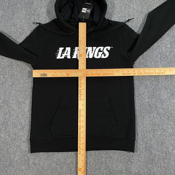 Los Angeles LA Kings Wordmark Logo New Era Hoodie Womens Medium Black NHL Hockey - Picture 8 of 15